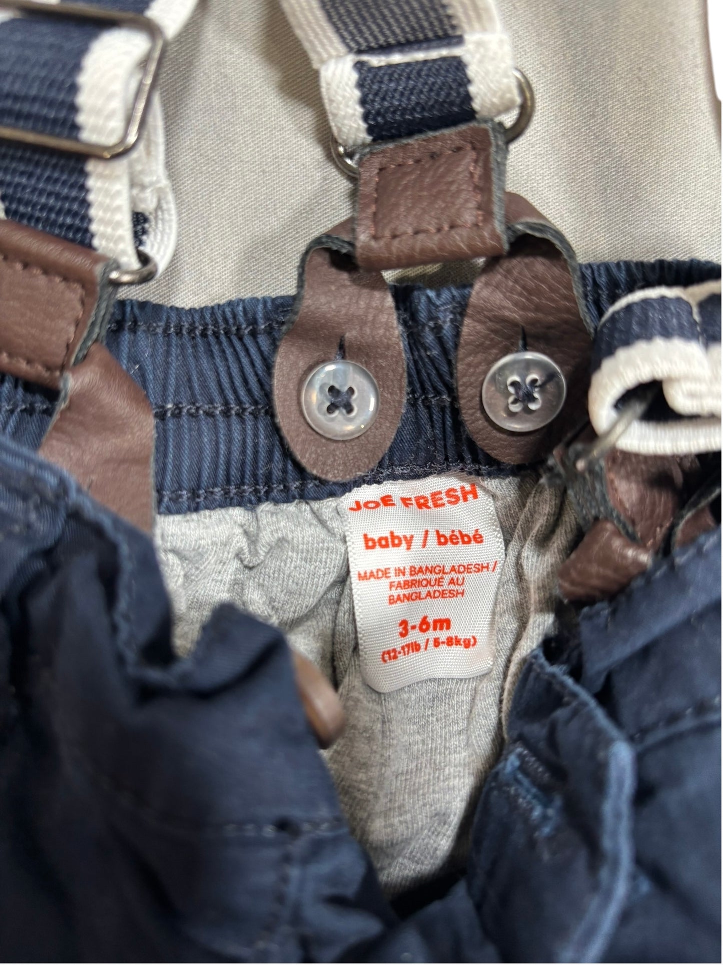 Joe Fresh pants with suspenders