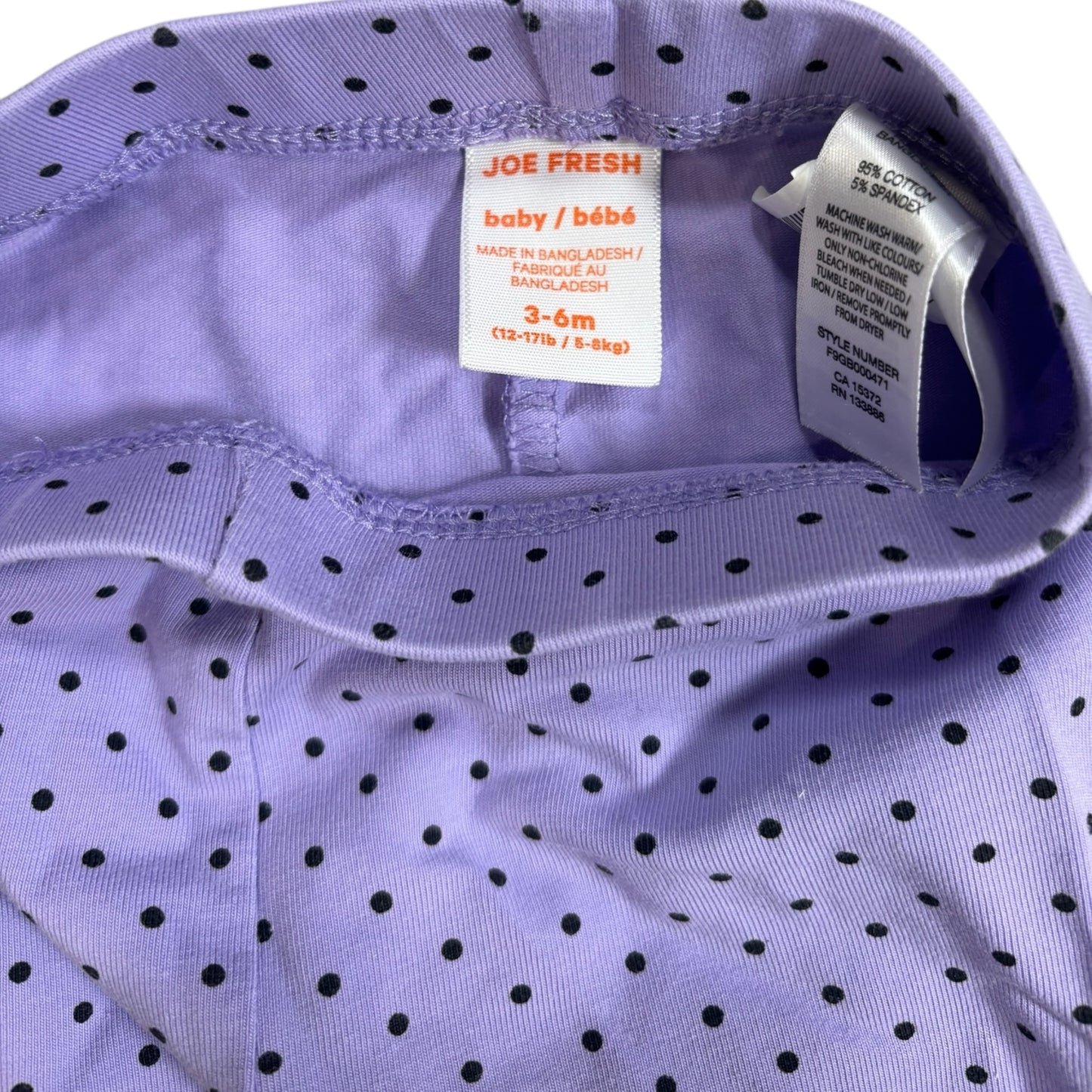 Joe Fresh Purple Polka Dots