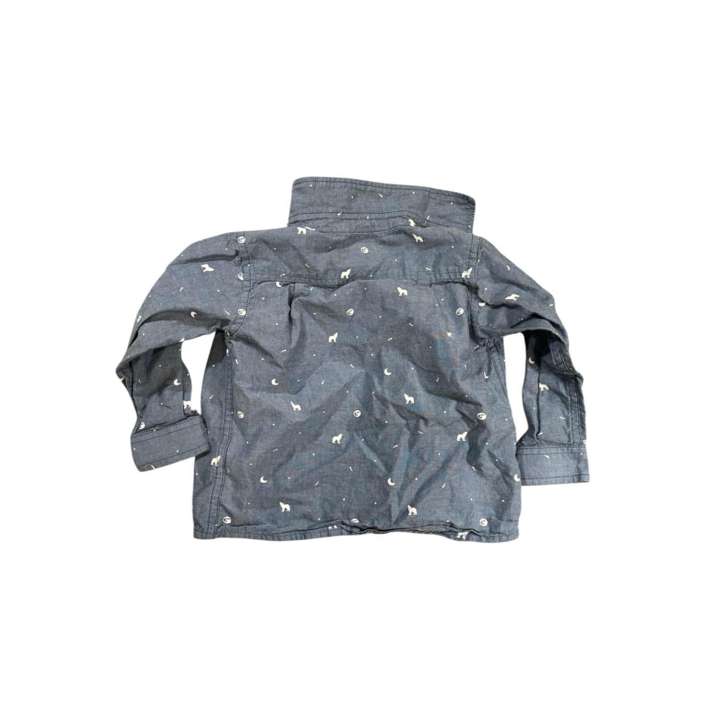 Children's Place wolf long sleeve button up