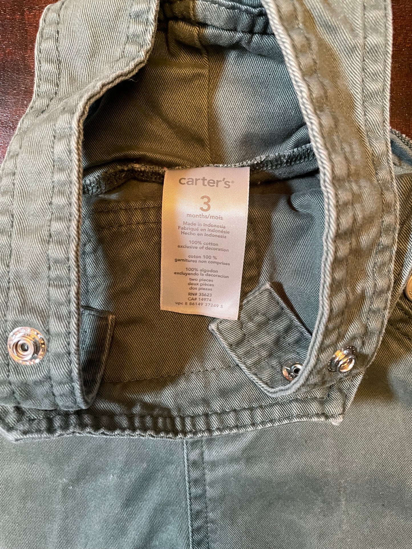 Carters Fox Overalls 0-3M