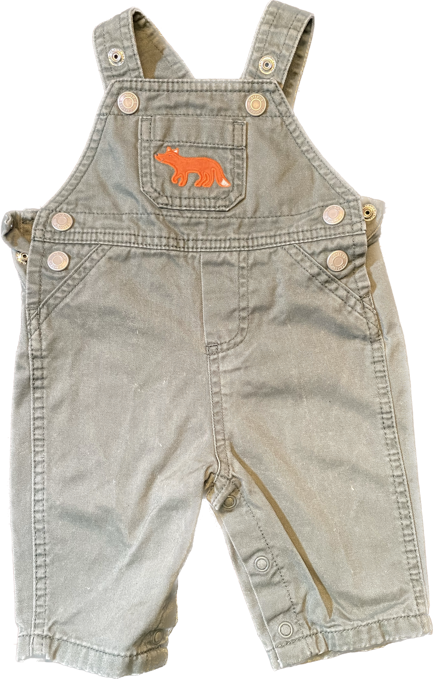 Carters Fox Overalls 0-3M