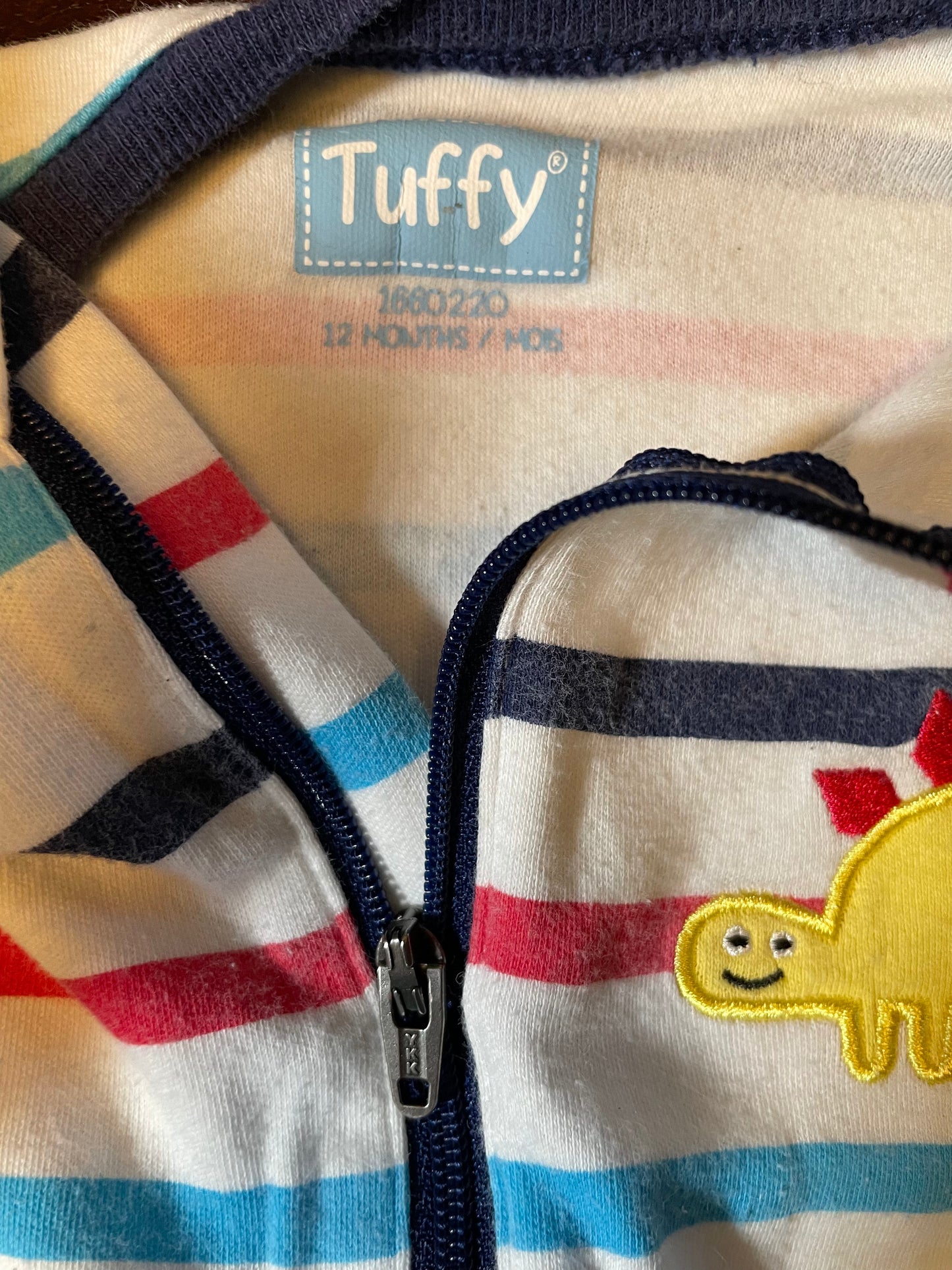 Tuffy Dinosaur Onesie 9-12M