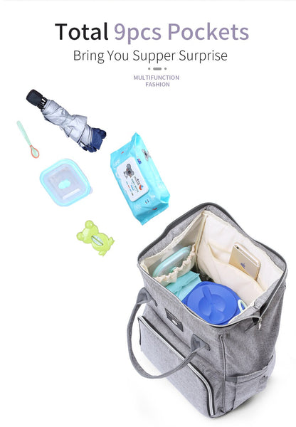 Multi-function Large Capacity Waterproof Diaper Bag