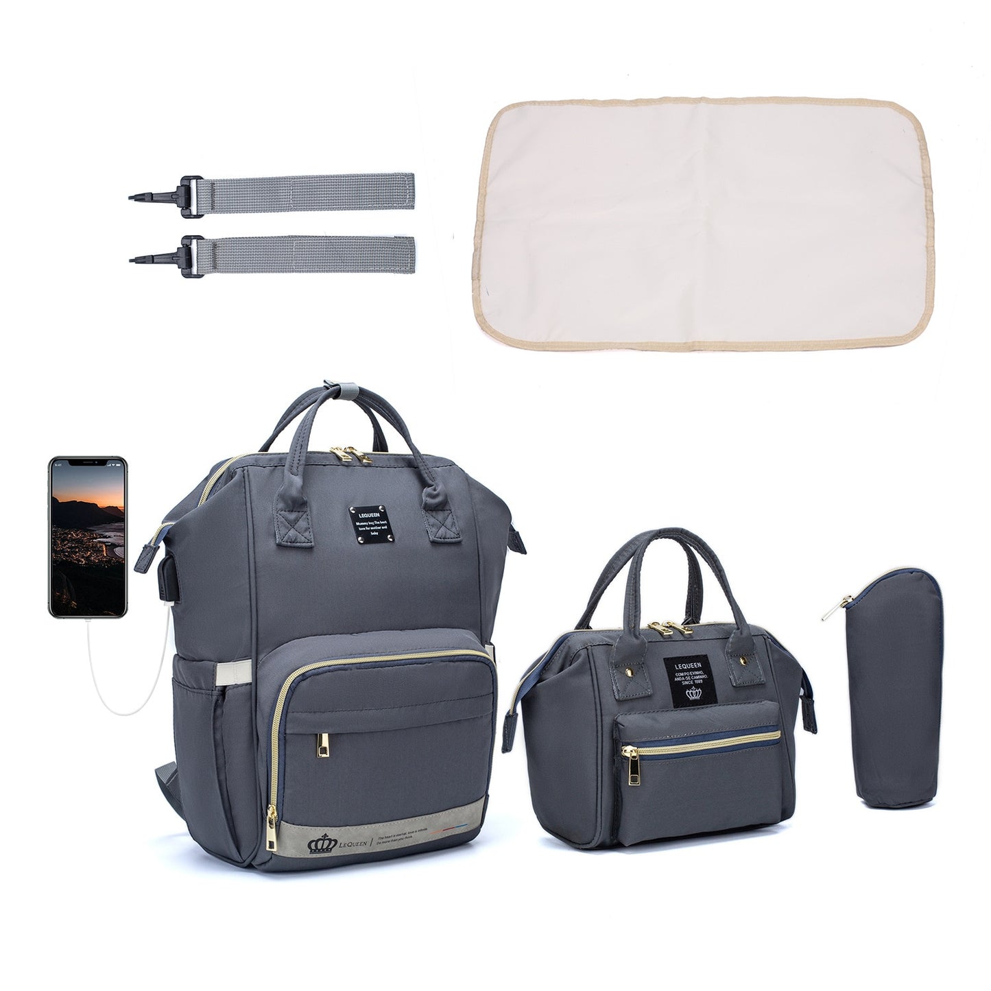 Large Capacity Waterproof Diaper Bag