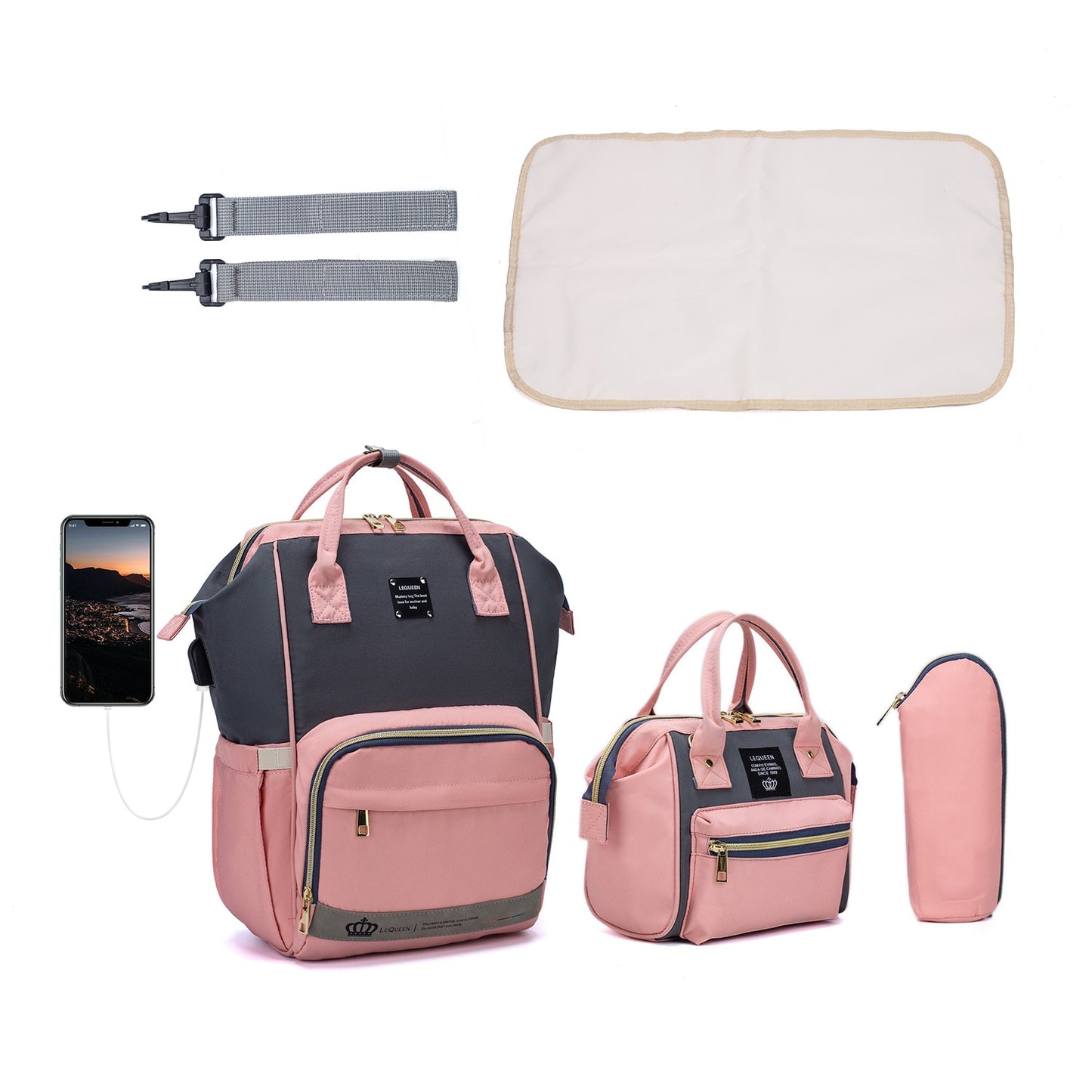 Large Capacity Waterproof Diaper Bag