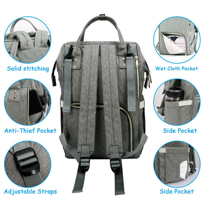 Large Capacity Waterproof Diaper Bag
