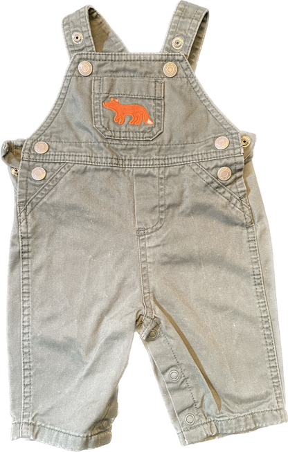 Carters Fox Overalls 0-3M